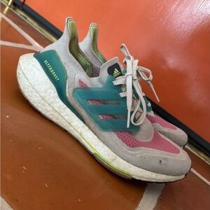 Adidas Ultraboost Teal and Pink Sneakers
